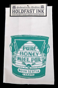 Nova Scotia Honey Cotton Tea Towel by Holdfast Ink