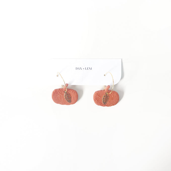 Pumpkin Hoop Earrings by Dax + Leni