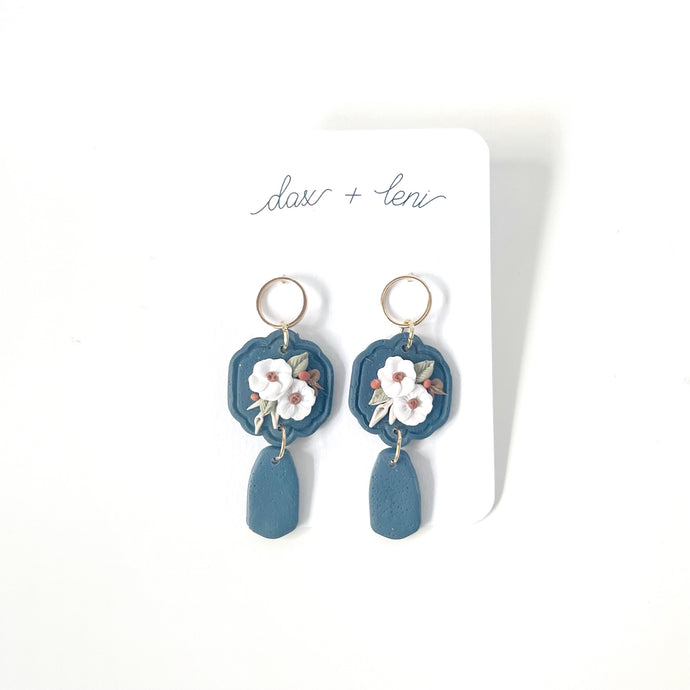 Flower + Pearl Dangle Earrings by Dax + Leni