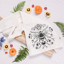 Bee Tea Towel (Charcoal) by Your Green Kitchen