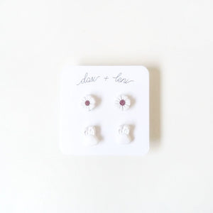 Bunny + Flower 2-pack Stud Earrings by Dax + Leni