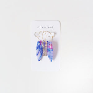 Purple Forage Dangle Earrings by Dax + Leni