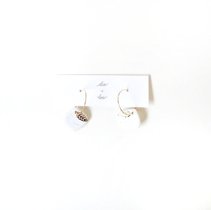 Leaf Hoop Earrings by Dax + Leni
