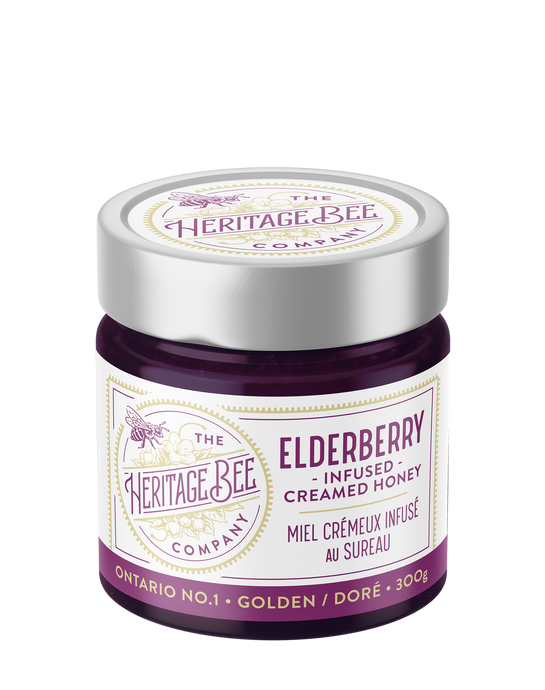 Elderberry Creamed Honey by The Heritage Bee Co.
