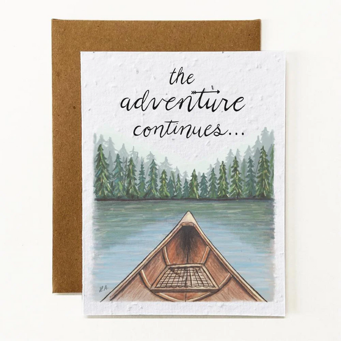 The Adventure Continues Eco-Friendly Greeting Card by Verdant Paper Co.