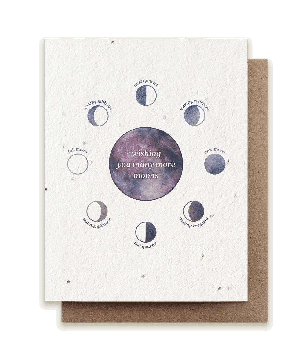 Moon Phase Birthday Plantable Herb Seed Card by Small Victories