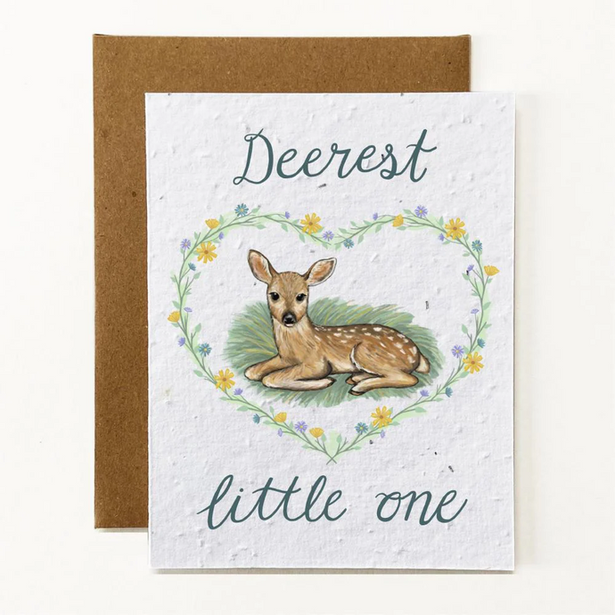 Deerest Little One Eco-Friendly Greeting Card by Verdant Paper Co.