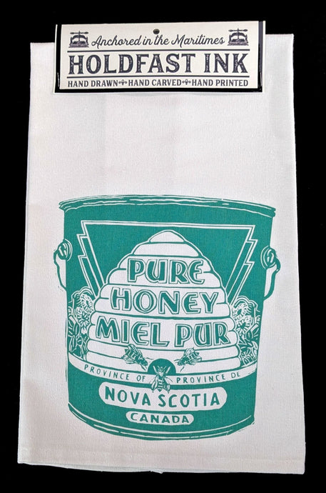 Nova Scotia Honey Cotton Tea Towel by Holdfast Ink