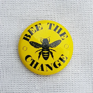 Bee the Change Metal Pin by EastVan Bees