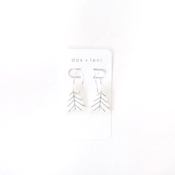 Silver Tree Hoop Earrings by Dax + Leni