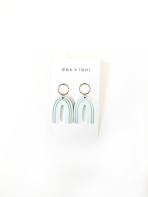 Blue Arch Dangle Earrings by Dax + Leni