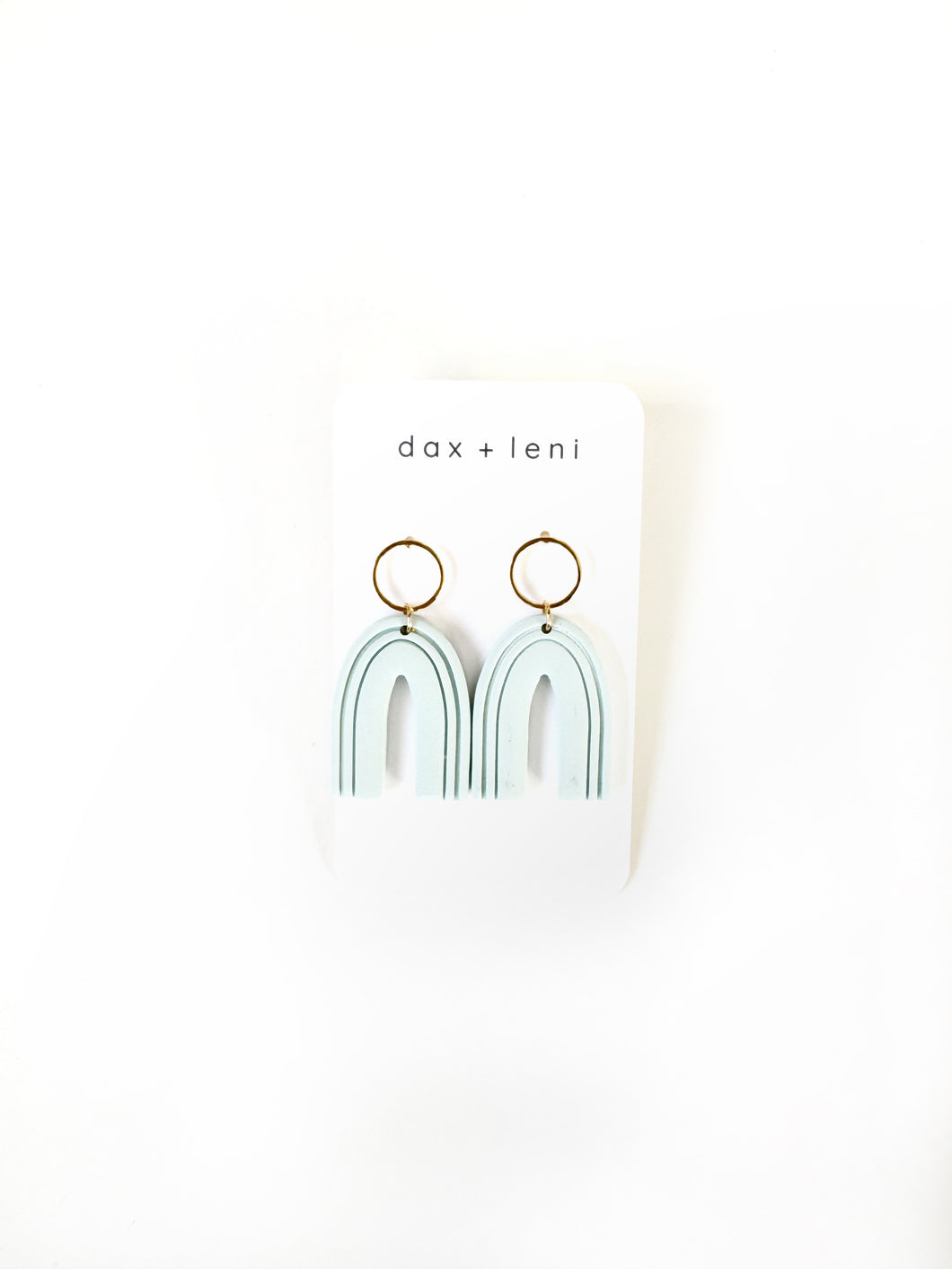Blue Arch Dangle Earrings by Dax + Leni