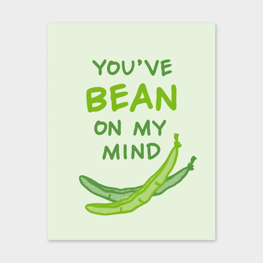 Green Bean Love DP Card by Inkwell Originals