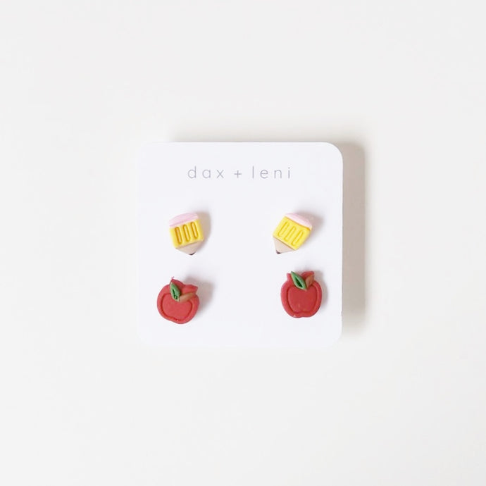 Teacher Stud Set Earrings by Dax + Leni