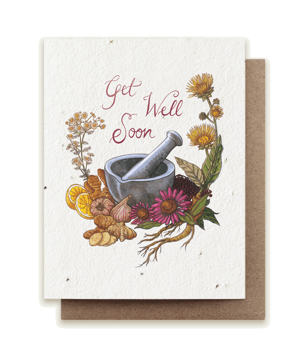 Get Well Soon Plantable Herb Seed Card by Small Victories