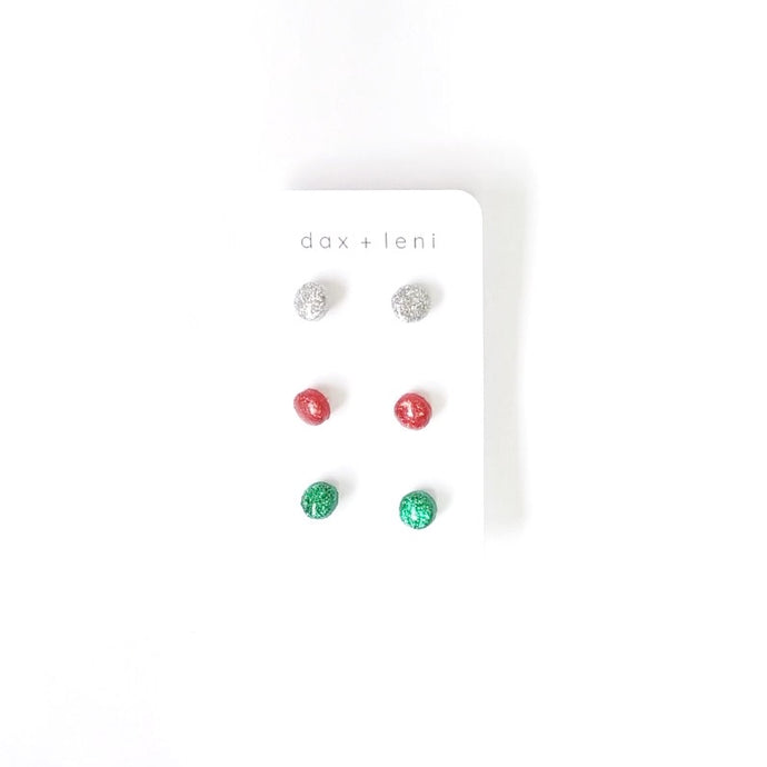 3-piece Circle Stud Pack Earrings by Dax + Leni