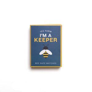 "I'm a Keeper" Bee Matches – Boxed Set, 40 Safety Matches by 123 Farm