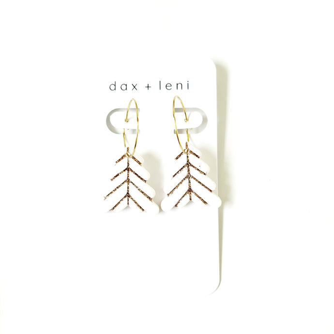 Gold Tree Hoop Earrings by Dax + Leni