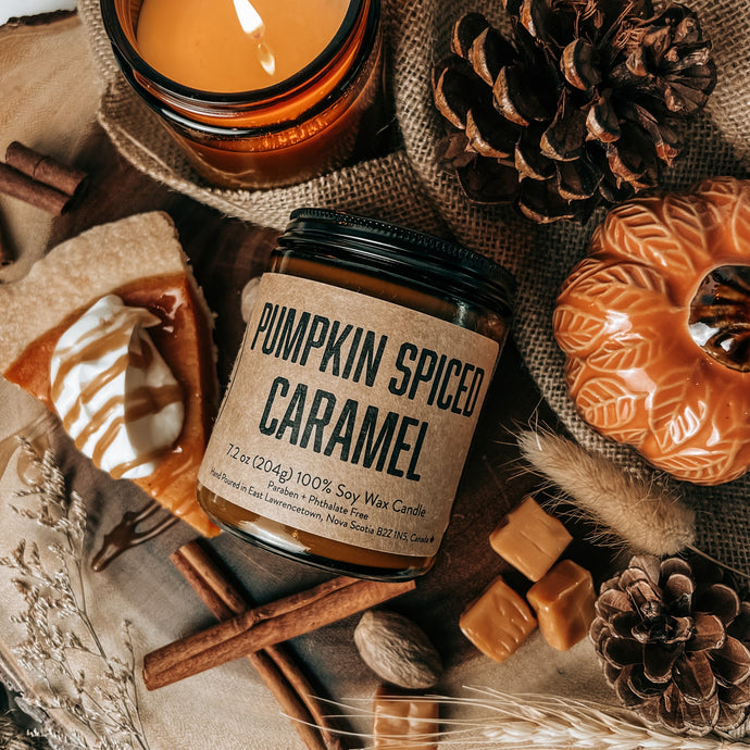 PUMPKIN SPICE CARAMEL Soy Candle by Lawrencetown Candle Co.