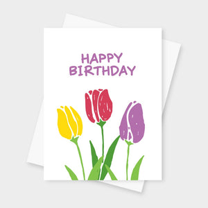 Tulip Birthday DP Card by Inkwell Originals