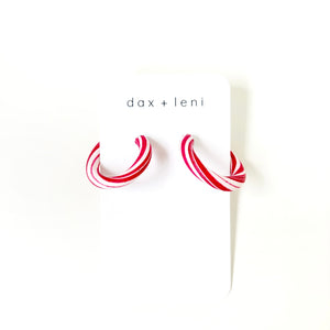 Candy Cane Hoop Earrings by Dax + Leni