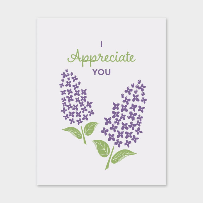 Appreciate You Lilac Card DP by Inkwell Originals