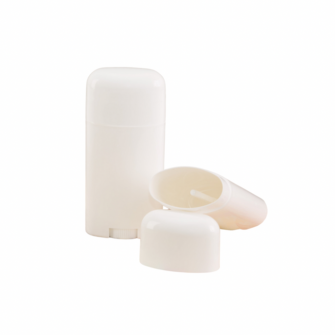 White Oval Stick Container 75 grams / 2.5 oz