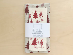 Holiday Forest Gift Duo | 100% Linen by Square Love