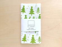 Holiday Forest Linen Blend Tea Towel by Square Love