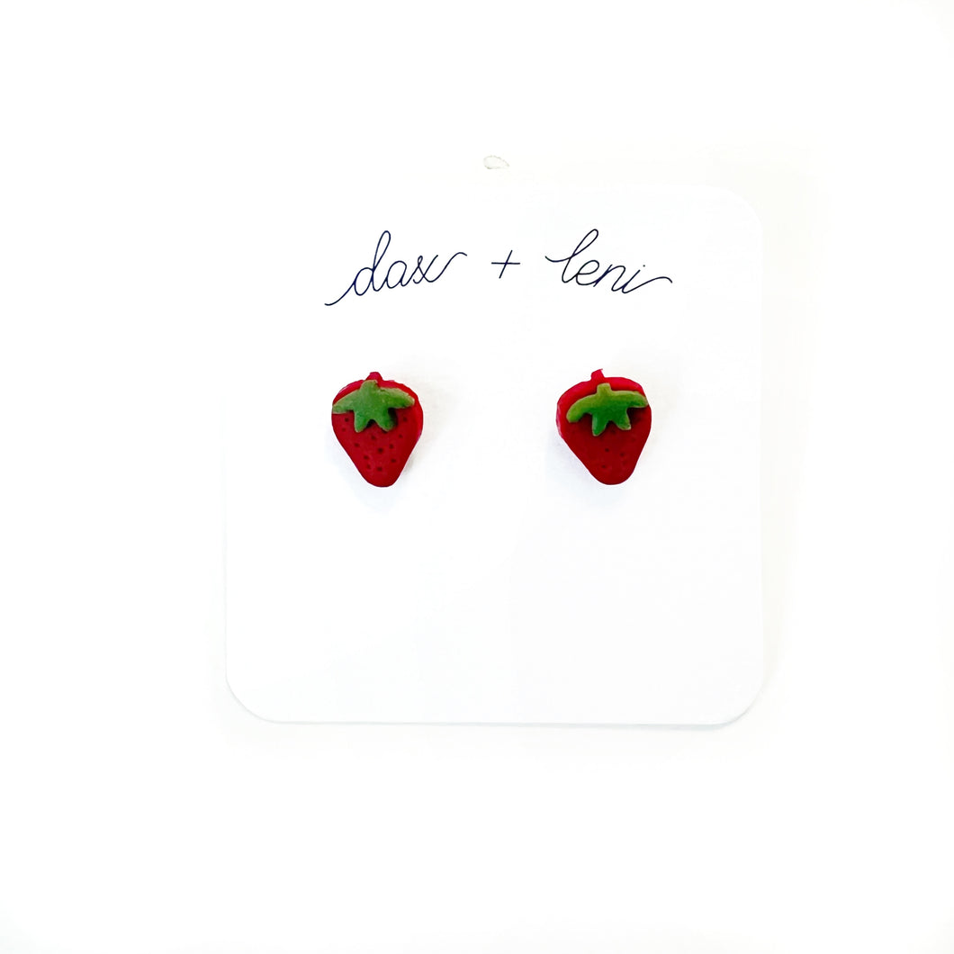 Strawberry Stud Earrings by Dax + Leni