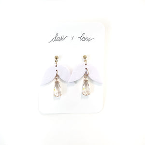 Lilac Dangle with Diamond Shape Earrings by Dax + Leni