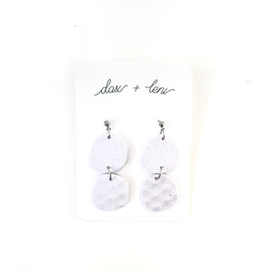 Lilac Dangle with Silver Finish Earrings by Dax + Leni