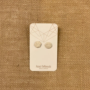 Hexagon Stud Earrings by Assez DeNoeuds