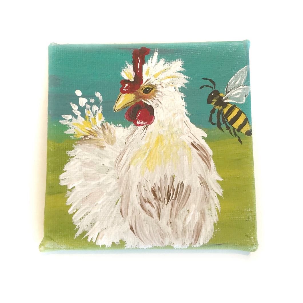 A Shy Hen by Happy Hens Art
