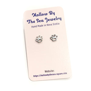Pawprint Stud Earrings by Hollow by the Sea Jewerly