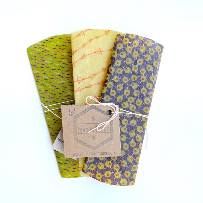 6 inch round beeswax wrap