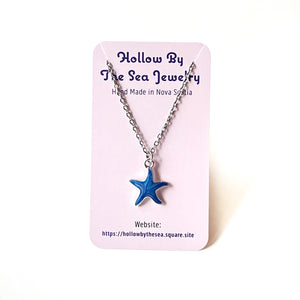 Blue Starfish Pendant Necklace by Hollow by the Sea Jewerly