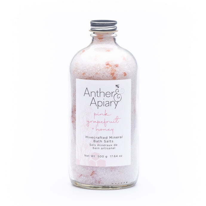 Pink Grapefruit + Honey Mineral Bath Salts 500 g