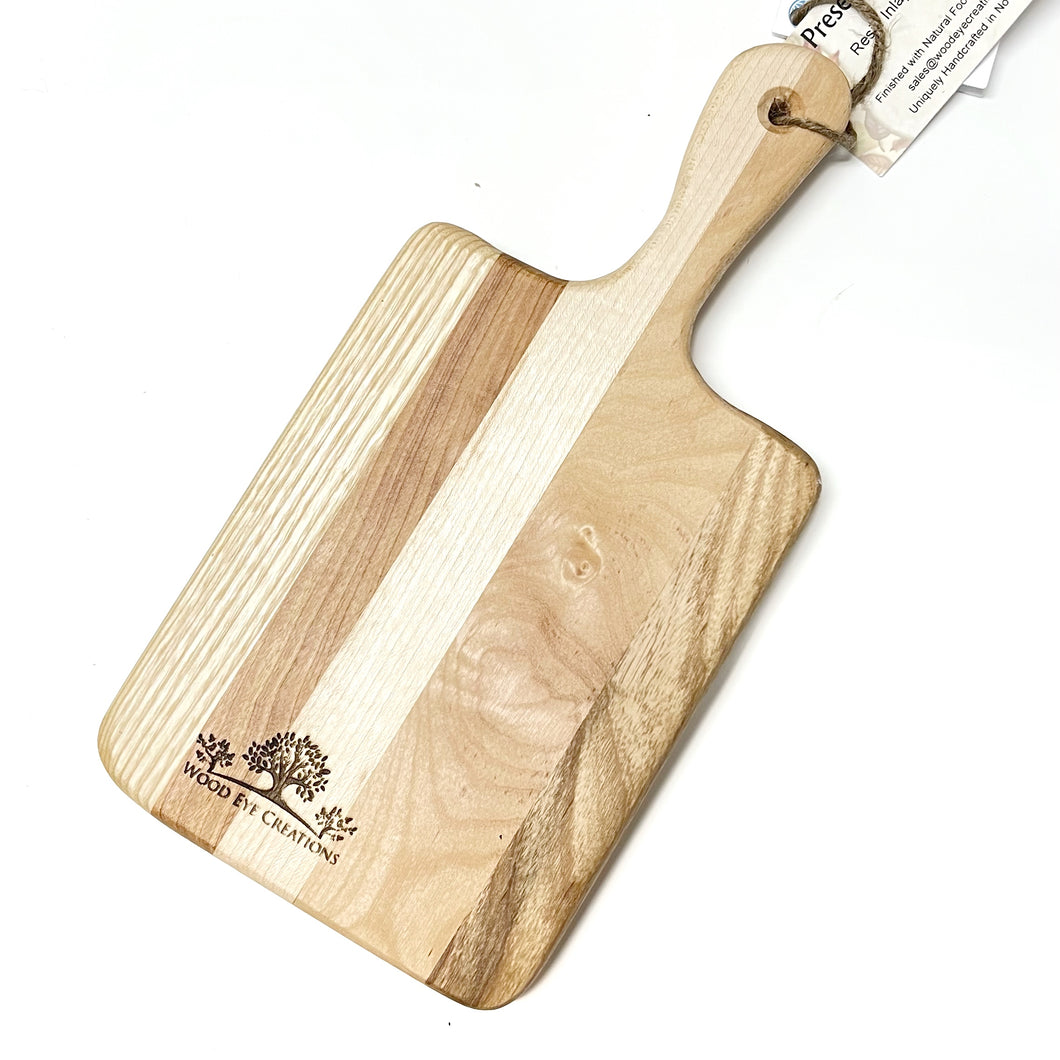 Small Wooden Cutting Board with Handle by Wood Eye Creations