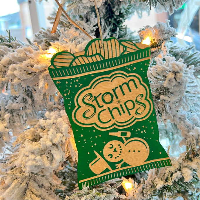 Storm Chips Green Ornament by Jampy