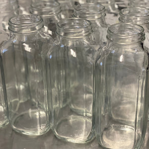 16 oz French Square Glass Bottle (Case of 40)