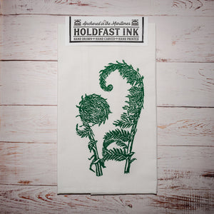 Fiddleheads Cotton Tea Towel by Holdfast Ink