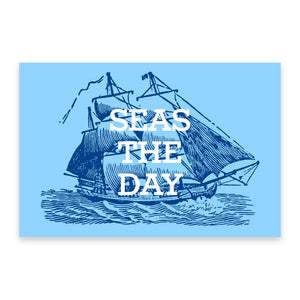 Seas The Day Postcard by Inkwell Originals