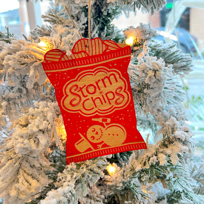 Storm Chips Red Ornament by Jampy