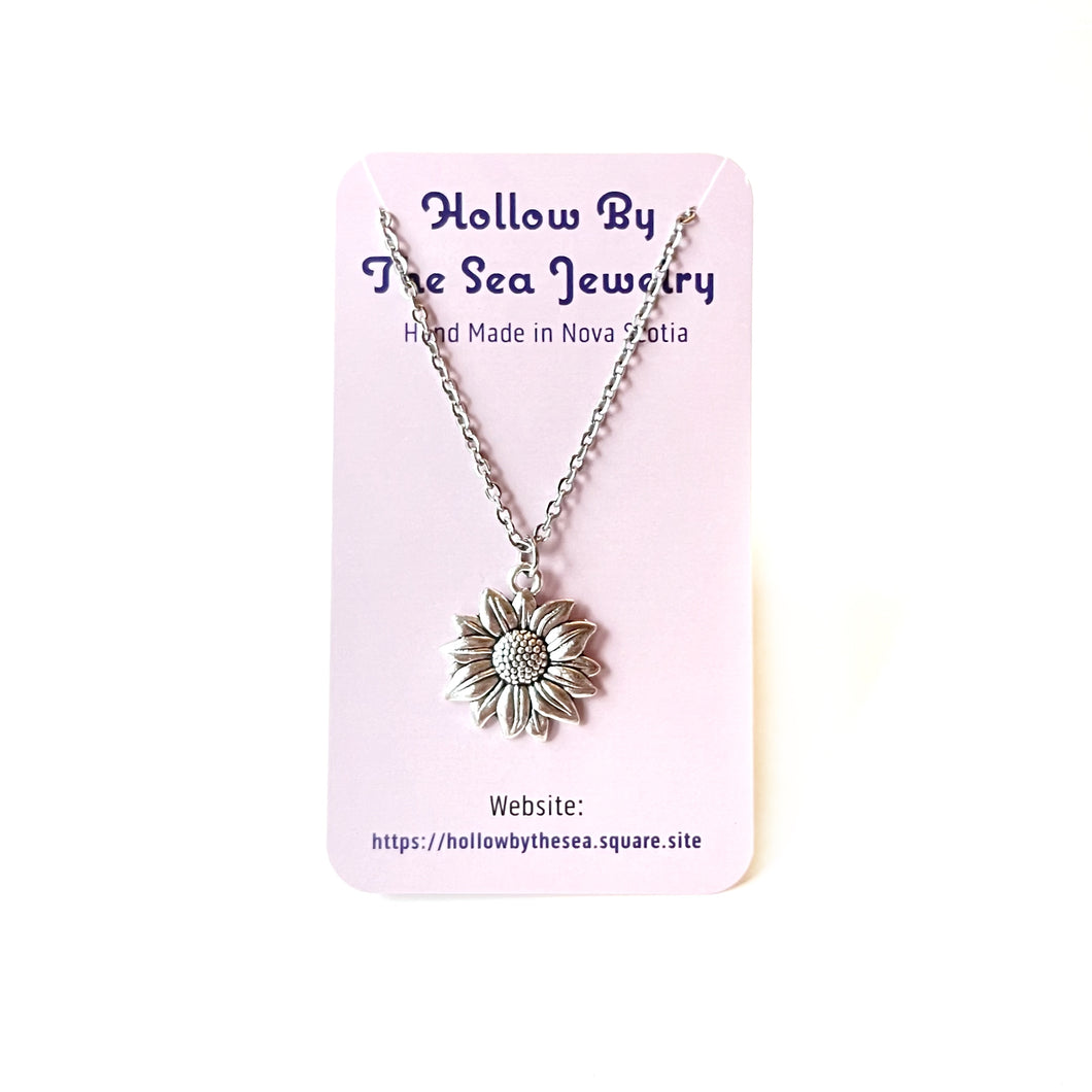 Sunflower Pendant Necklace by Hollow by the Sea Jewerly