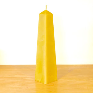 Obelisk beeswax candle by Sunny Acres Farm