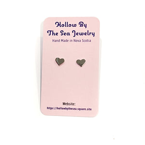 Heart Stud Earrings by Hollow by the Sea Jewerly
