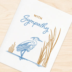 Sympathy Heron Card by Inkwell Originals