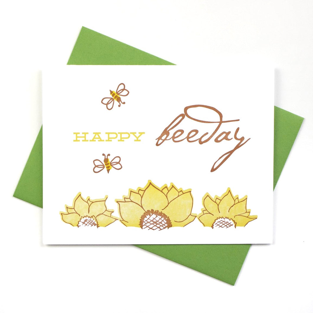 Happy Bee-Day Card by Inkwell Originals