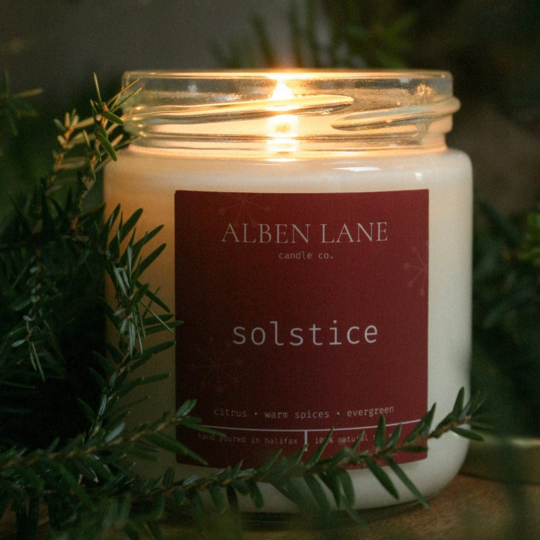 Solstice Soy Candle by Alben Lane Candle Co.